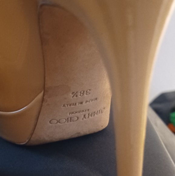 Jimmy Choo patent leather peep toe platform stiletto pumps - Picture 3 of 3